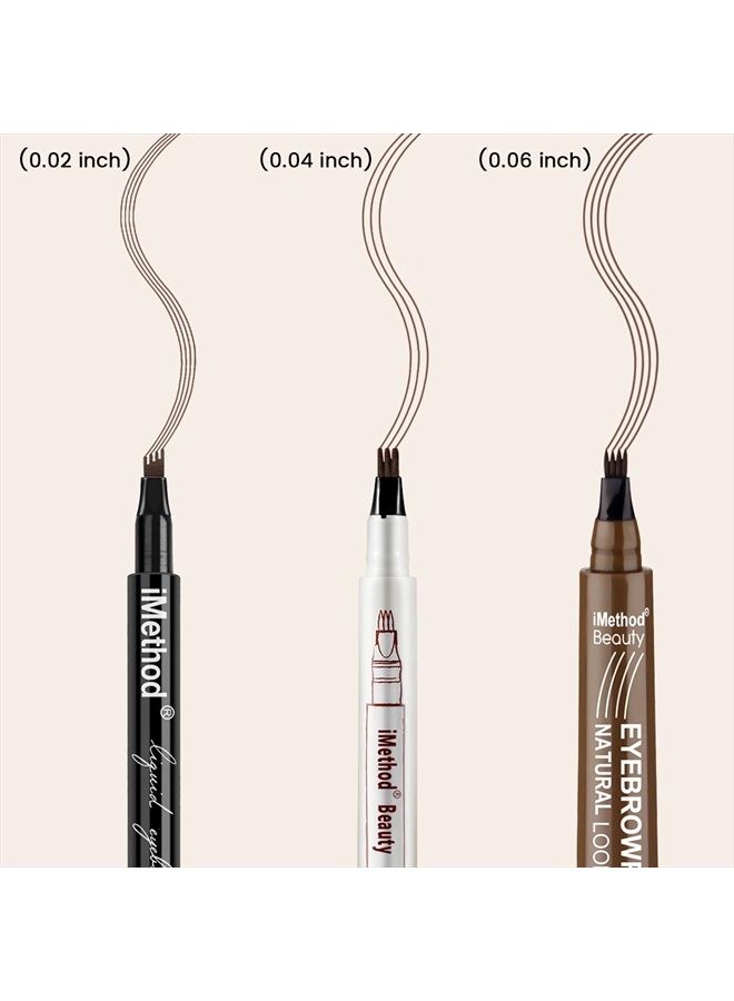 iMethod Eyebrow Pen - Upgrade Eyebrow TattooPen, Eyebrow Makeup, Long Lasting, Waterproof and Smudge-proof, Dark Brown - Image 3