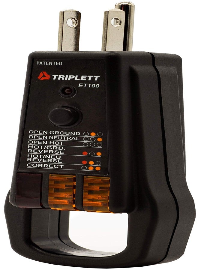 Triplett ET100 GFCI Outlet/Receptacle Tester with 5 Visual Indicators - Image 1