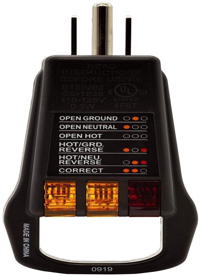 Triplett ET100 GFCI Outlet/Receptacle Tester with 5 Visual Indicators - Image 5