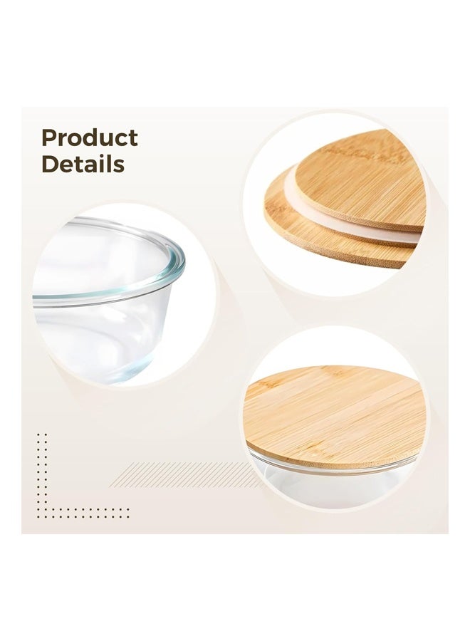 NKX Set of 2 Glass Food Storage Containers with Airtight Lids and Silicone Protection, Leakproof Food Organizer, Freezer, Dishwasher, Microwave Safe Kitchen Organizer for Food - Image 4