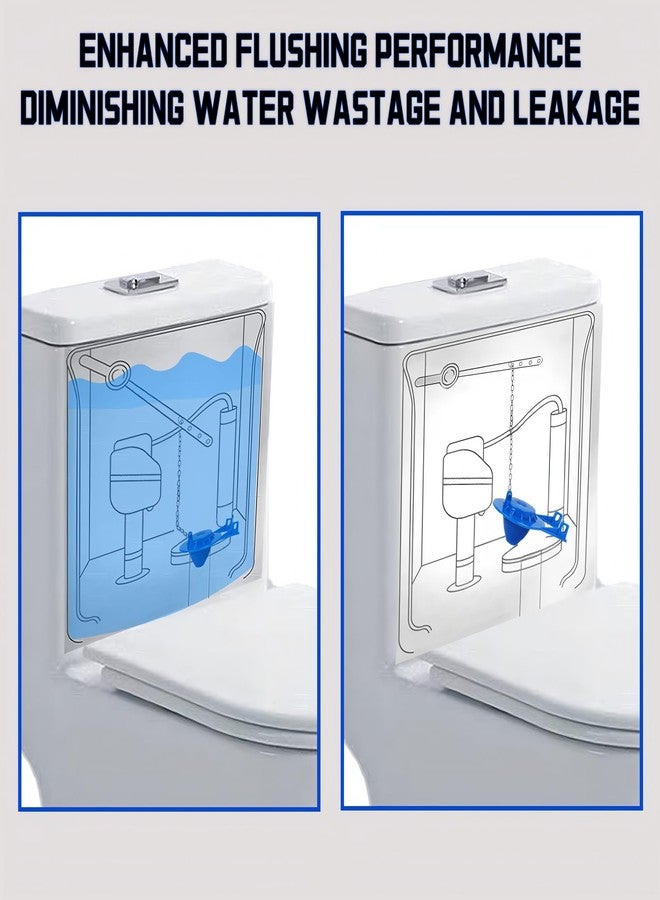 BADAO Toilet Flapper Replacement Kit,2 Inch Toilet Tank Flapper with 2 Stainless Chains,Water Conserve,High Performance Universal Toilet Flusher Replacement Kit,Long Lasting Rubber,Easy to Install - Image 2