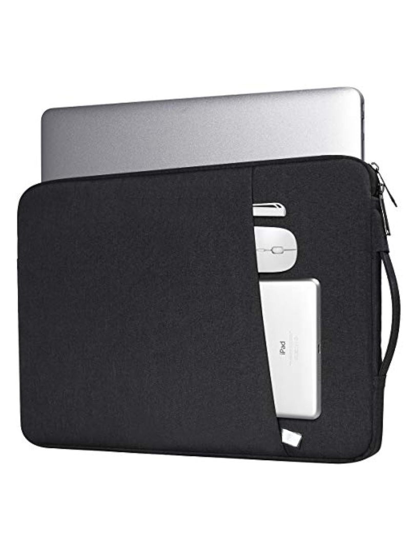 Arabest 13-Inch Laptop Sleeve Case with Handle for MacBook Air 13.6" M4/M3/M2 Chip & MacBook Pro 13.3" M2 Chip, Protective Canvas Carrying Bag (Black) - Image 1