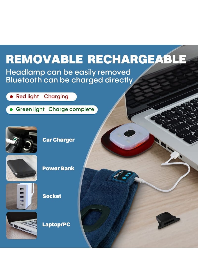 Bluetooth Beanie Hat with LED Light & Headphones - Perfect Gift for Men, Women & Teens - Image 5