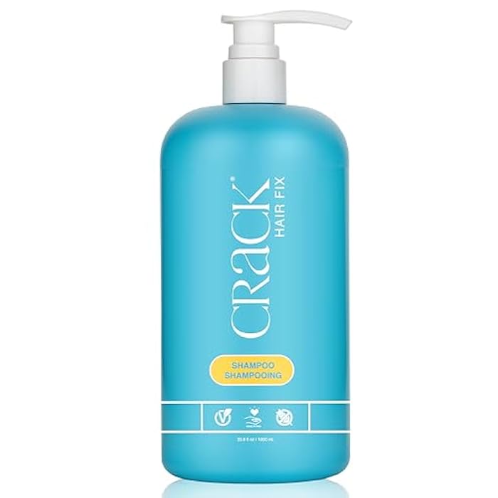 Crack HAIR FIX Shampoo with Pump | Moisturizing & Strengthening Sulfate-Free Formula | Protects Against Dryness, Reduces Breakage & Restores Shine | 33.8 Oz / 1000 mL - Image 1