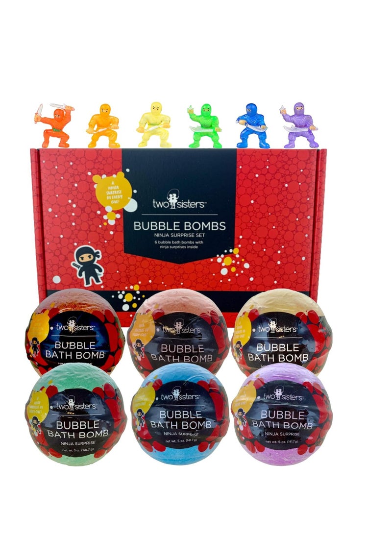 Ninja Bath Bombs for Kids with Surprise Toy Inside, 6 Bubble Bath Bombs with Bath Toys, Gentle and Kids Safe, USA Made, Birthday Gift for Kids by Two Sisters - pzsku/ZAE5B88B1108DC8A7C82EZ/45/_/1724673915/d2fb493e-806c-4b06-a679-7d593df4a24e