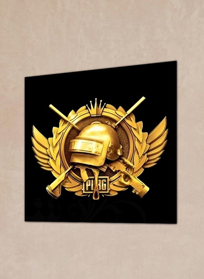 Droplyte PubG Game Helmet Painting Decorative Wall Art Wall Decor Card Board MDF Home Decor for Living Room, Drawing Room, Office Room and Bedroom 30CM x 30CM - Image 2