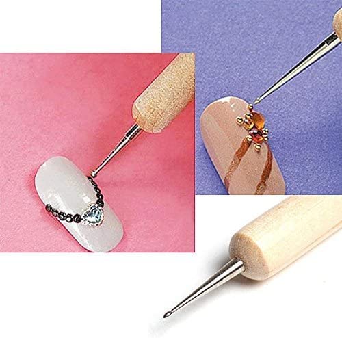 Kraftmasters 5 Piece Wooden Embossing Dotting Tool Set for Nail Design Painting Nail Dotting Tools - Image 5