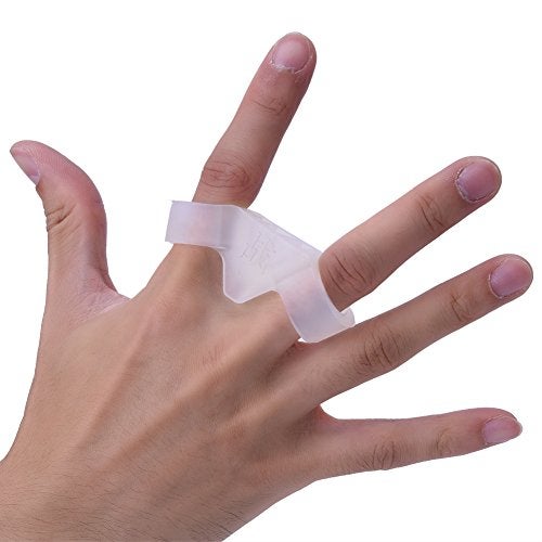 OUKENS Basketball Shooting Aid, 2.1cm Diameter Basketball 3 Point Shooting Trainer Finger Training Aid Equipment Shoot Lock for Improving Shot and Form(L-Transparent for Height Over 185cm) - Image 1