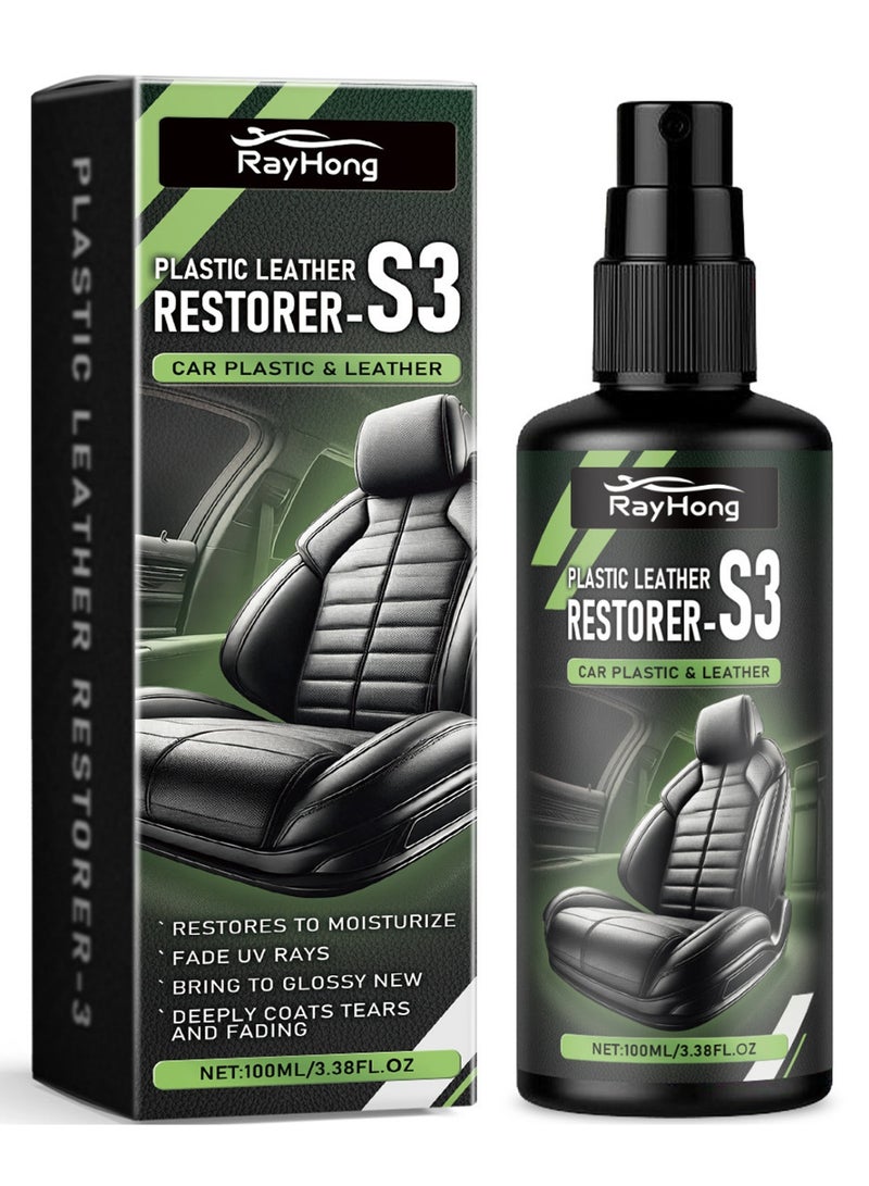 RAYHONG Leather Cleaner & Conditioner - Cleans, Restores & Protects Leather, UV Protection Prevent Cracking & Fading, For Car Seats, Sofas, Shoes, Bags & All Finished Leather Surfaces, 1 Pack, 100ML - Image 1