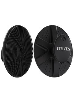 Ithyes Silicone Body Scrubber Exfoliating Body Brush For Men Women Lathers Well Easy To Clean More Hygienic Shower Scrubber For Body Face Scrubber For Sensitive Skin Body Buffer 1 Pack (Black)  - Image 1