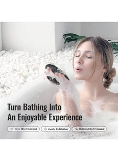 Ithyes Silicone Body Scrubber Exfoliating Body Brush For Men Women Lathers Well Easy To Clean More Hygienic Shower Scrubber For Body Face Scrubber For Sensitive Skin Body Buffer 1 Pack (Black)  - Image 3