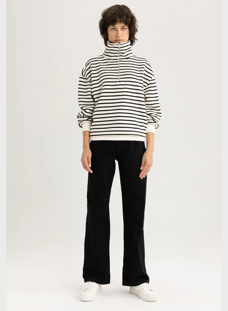 DeFacto Stripe Detail Sweatshirt