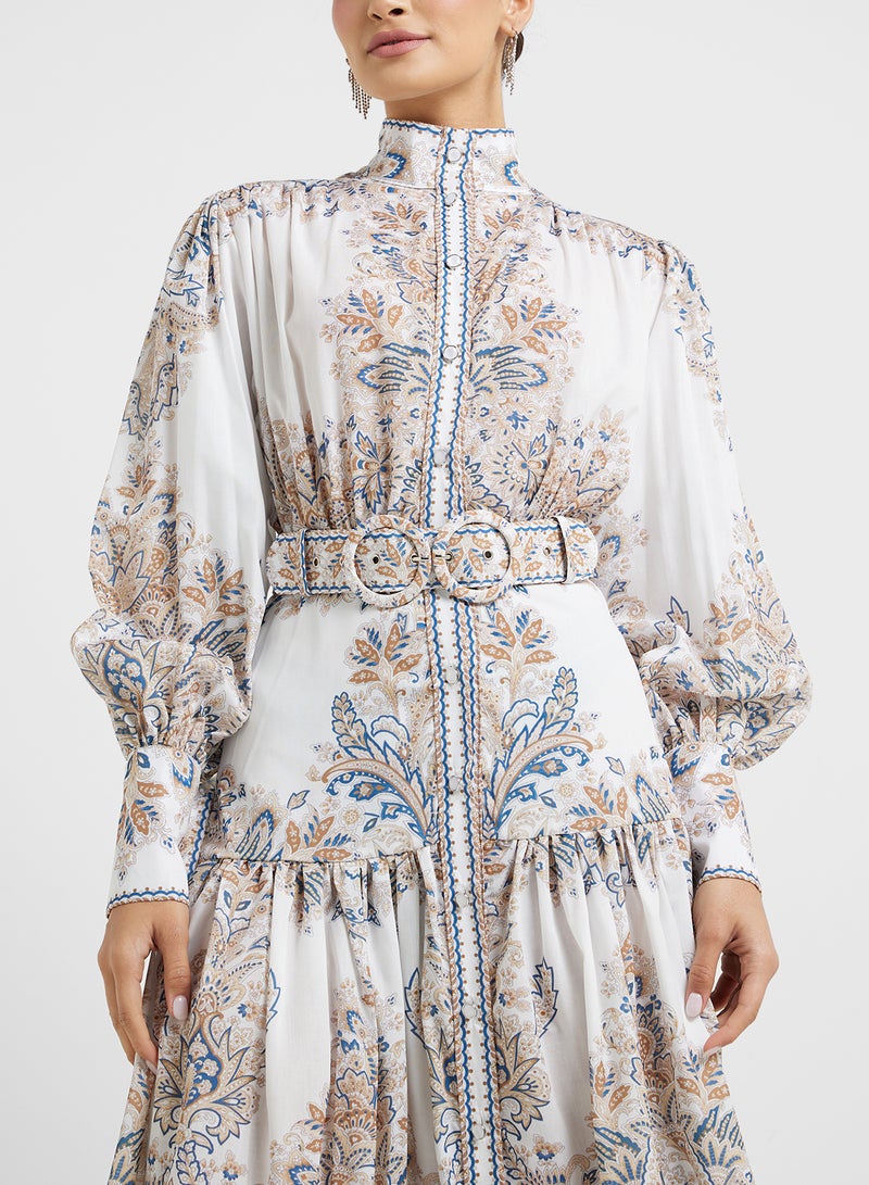 خزانة فستان ماكسي مطبوع - Image 3