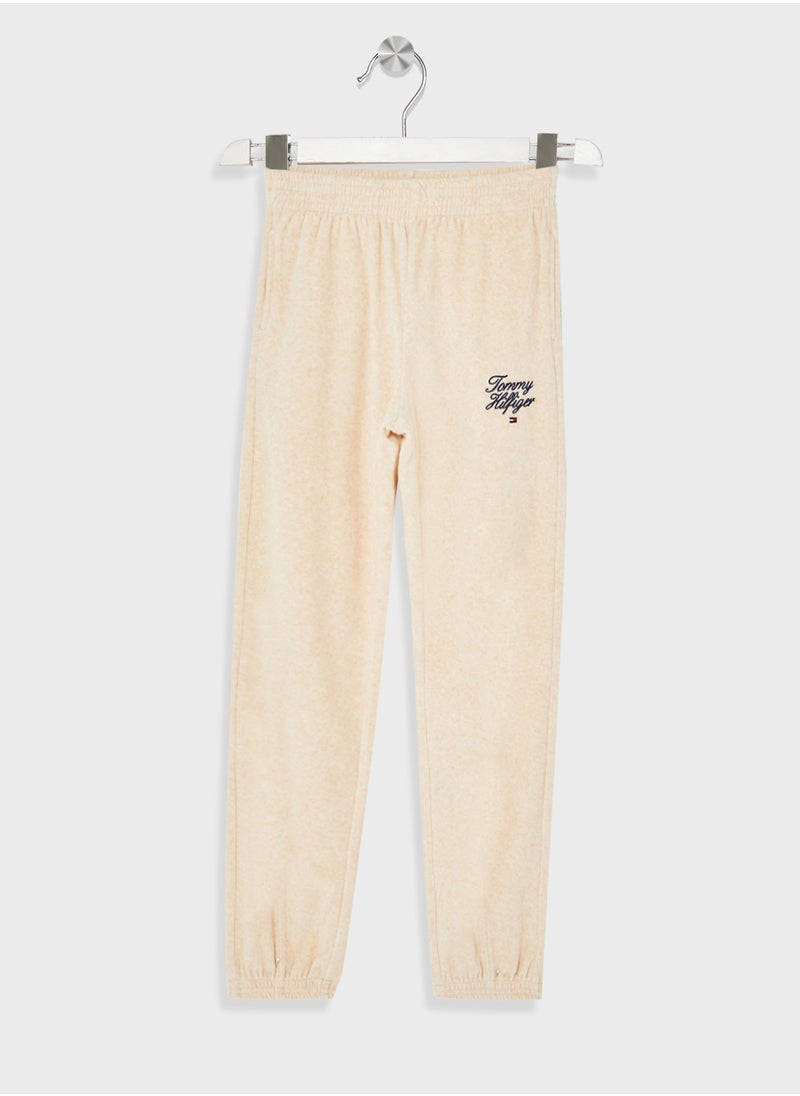 TOMMY HILFIGER TH SCRIPT VELOUR PANT  - Image 1