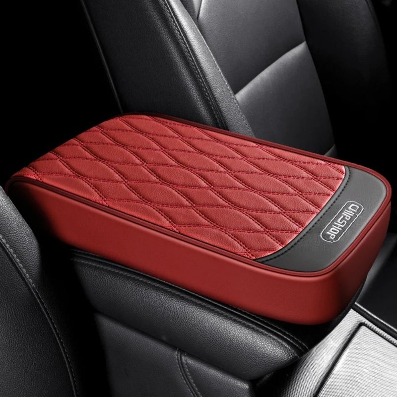 Beige Memory Foam Car Armrest Cushion Anti Slip Wear Resistant Comfortable Interior Accessory - Image 3