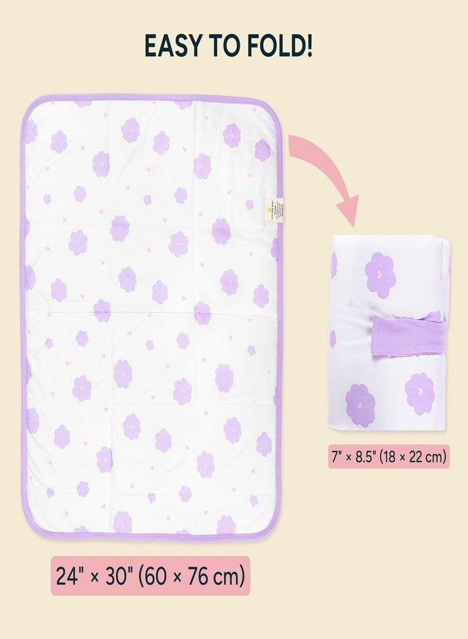 NINTARABABY Nintara Baby Landing Mat – Soft Organic Cotton Waterproof Baby Mat for Tummy Time, Play & Naps, Portable & Foldable for Home or Travel, Hypoallergenic, Multi-Purpose Baby Gift, 24” x 30” - Image 3