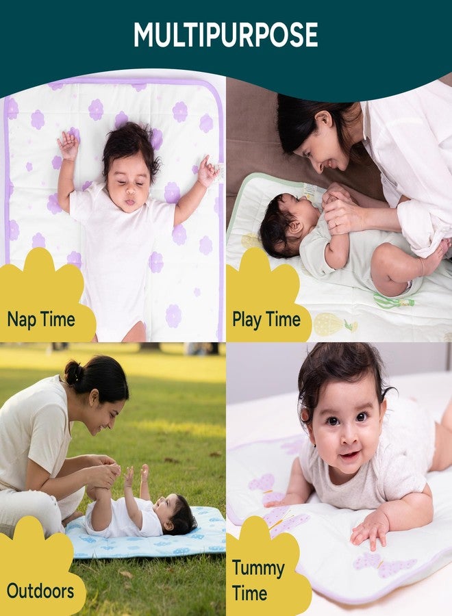 NINTARABABY Nintara Baby Landing Mat – Soft Organic Cotton Waterproof Baby Mat for Tummy Time, Play & Naps, Portable & Foldable for Home or Travel, Hypoallergenic, Multi-Purpose Baby Gift, 24” x 30” - Image 5