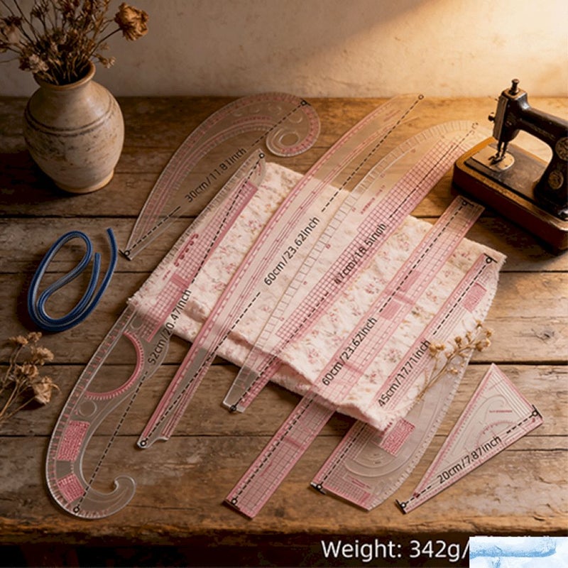 French Curve Ruler Set Metric Sewing Measure Dressmaking Tailor Drawing Template Craft Tool Multifunction - Image 2