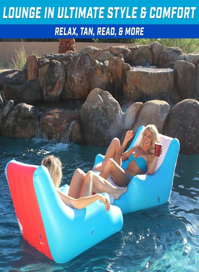 GoFloats Lazy Buoy Floating Pool Lounge Chair with Cup Holders for Adults - The Most Comfortable Pool Chair Float Ever - Image 4