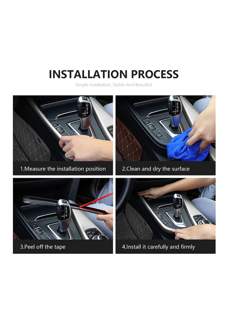 كابتن تيك Silver ABS Gear Shift Cover Sticker Decal for BMW F30 F31 F34 3GT F32 F33 F36 3 4 Series Car Accessories - Image 5