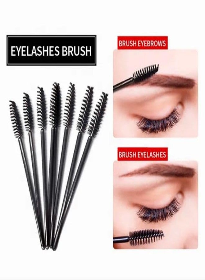 Aternal 50Pcs Disposable Eyelash Brushes, Mascara Wands, Eye Lash Brush, Spoolies for Eyelash Extensions, Spoolie Eyebrow Eyeshadow Brow Makeup Supplies Kit Cleansing Glitter Applicator Tool - Image 4