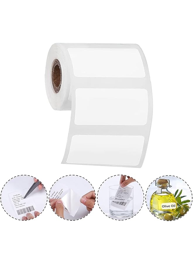 إيروريكس ورق ملصقات الطابعة الحرارية 800 قطعة 1.96 بوصة × 1.18 بوصة 50 × 30 مم ورق ملصقات الطابعة الحرارية متوافق مع معظم الطابعات الحرارية مقاوم للماء والزيت ومقاوم للخدش - Image 1