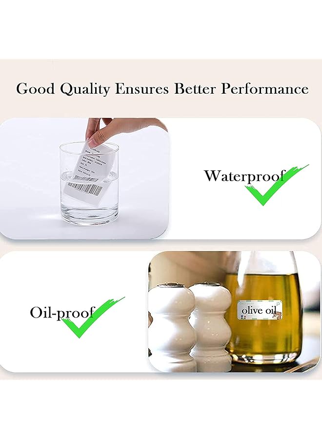 إيروريكس ورق ملصقات الطابعة الحرارية 800 قطعة 1.96 بوصة × 1.18 بوصة 50 × 30 مم ورق ملصقات الطابعة الحرارية متوافق مع معظم الطابعات الحرارية مقاوم للماء والزيت ومقاوم للخدش - Image 3