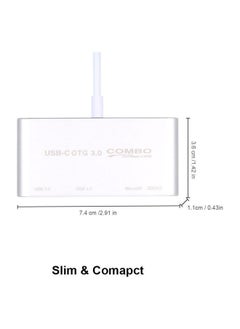 نيبمينينت موزّع USB متعدد المنافذ مع قارئ بطاقات أبيض  - Image 5