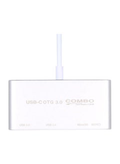 نيبمينينت موزّع USB متعدد المنافذ مع قارئ بطاقات أبيض  - Image 3
