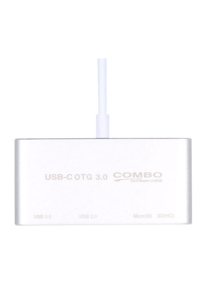 نيبمينينت - موزّع USB متعدد المنافذ مع قارئ بطاقات أبيض - Image 1