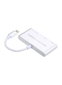 نيبمينينت موزّع USB متعدد المنافذ مع قارئ بطاقات أبيض  - Image 2