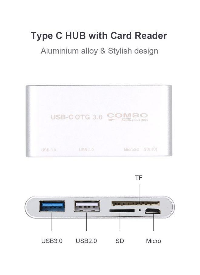 نيبمينينت - موزّع USB متعدد المنافذ مع قارئ بطاقات أبيض - Image 1