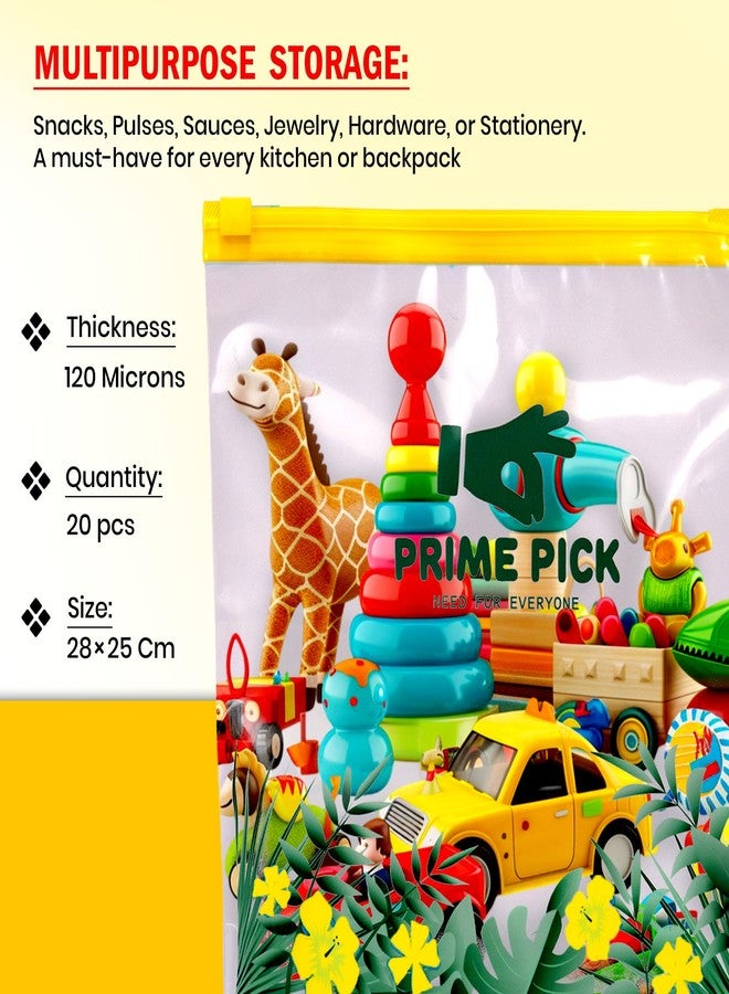 PRIME PICK أكياس تخزين الطعام Prime Pick Fresh Lock Zip، قابلة لإعادة الاستخدام، مانعة للتسرب، بسماكة 120 ميكرون، بسحاب مزدوج، خالية من مادة BPA، آمنة للاستخدام مع الطعام، مناسبة للتجميد والميكروويف، متعددة الألوان، أحجام صغيرة ومتوسطة وكبيرة، عبوة من 60 كيسًا - Image 4