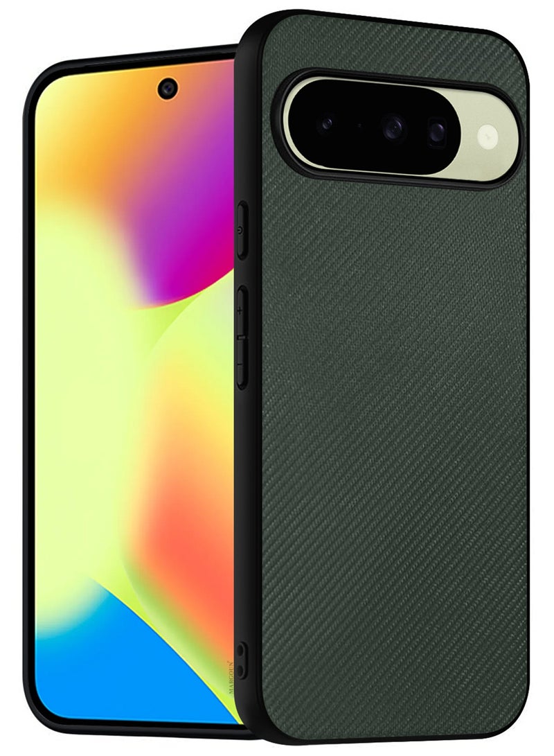 Carbon Laminated Protective Case for Google Pixel 10 – Premium Slim Edition - Green - Image 1