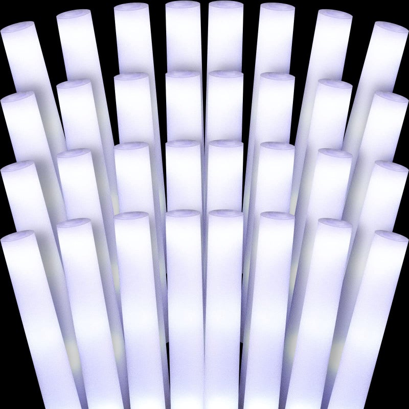 Liliful Glow LED Cheer Sticks Light up Sticks Wedding Wand for Birthday Bridal Shower Raves Carnival Concert Glow in Dark Party72 Pcs