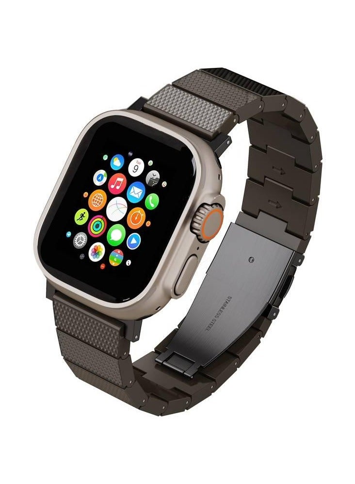 ليفيلو سوار ليفيلو فيوجن راتنجي لساعة أبل مقاس 49-46 مم - بني