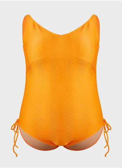 Cotton On Curve High Leg Tie Detail Swimsuit