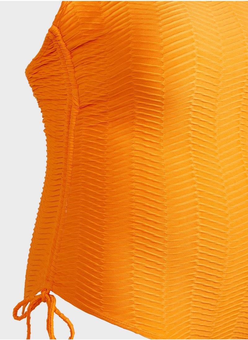 Cotton On Curve - High Leg Tie Detail Swimsuit - Image 1