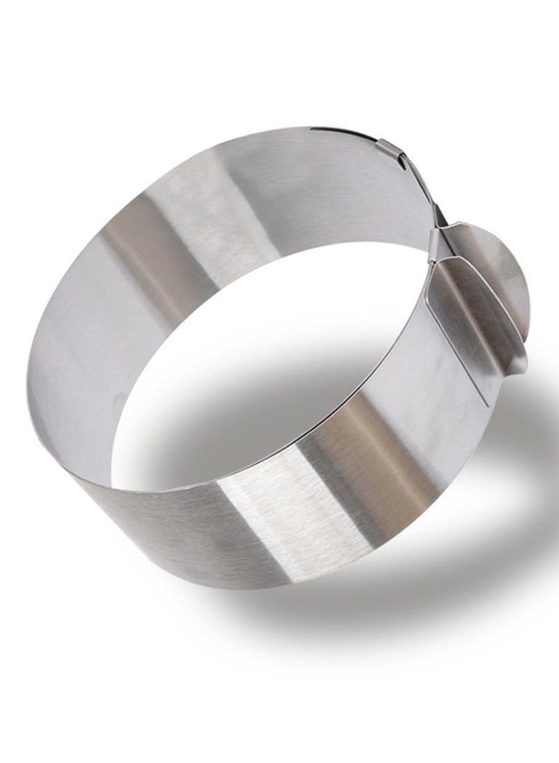 Stainless Steel Round Adjustable Cake Mold 6 to 12 Inch Scalable Mousse Cake Ring For Kitchen DIY Pastry Cake Baking Supplies  - Image 1