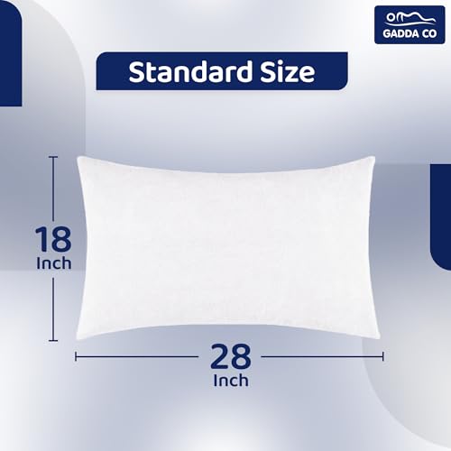 GADDA CO Ultra Soft Terry Waterproof Pillow Protector Set of 6 | Zippered Closure Dust Mite & Bed Bug Protection | Oil & Water Spill Resistant Pillow Covers | Standard Size 18 x 28 Inches | White - Image 3
