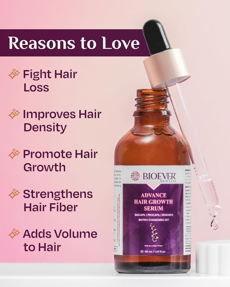 Bioever Hair Growth Serum Powered with 2 redensyl3 biacapil 3 procapil2 biotin Reactivate Hair Cells Hair Fall Control Serum for Men and Womem Pack Of 2500ML - Image 2