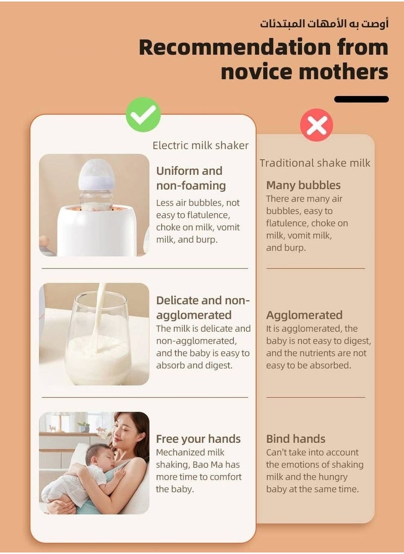 MIXDE Baby Formula Dispenser u0026 Mixer, Electric Automatic Infant Milk Bottle Shaker, Baby Milk Powder Mixer with 3 Modes, Universal Milk Blender, USB Charging, Low Noise, with Four-Layer Formula Contai  - Image 3