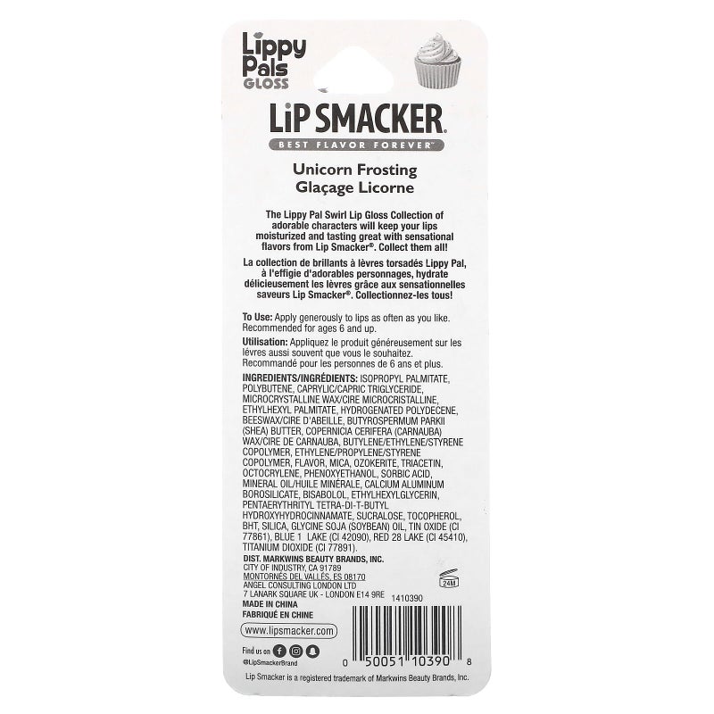 Lip Smacker Lippy Pals Swirls Unicorn, Flavored Moisturizing & Smoothing Soft Shine Lip Balm, Hydrating & Protecting Fun Tasty Glossy Finish, Cruelty-Free & Vegan - Unicorn Frosting - Image 3