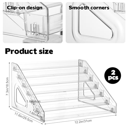 Hlimior 2 Pack 7 Tier Acrylic Card Display Stand 7tiers Versatile Display for Trading CardsGreeting Card Display StandPortable Display Rack Holder for Graded Cards PSA CardsSports Cards Business Cards - Image 3