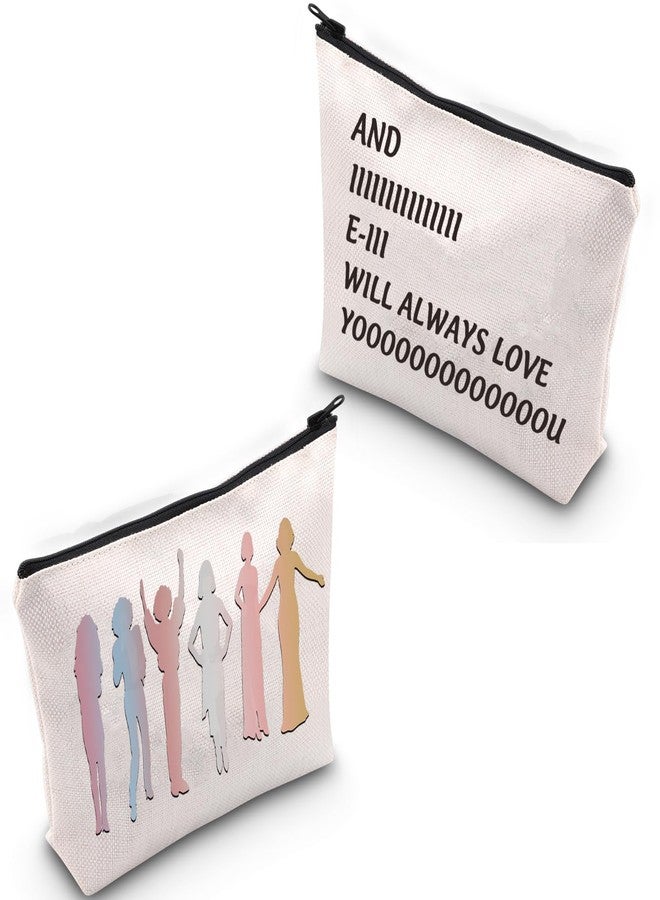 XYANFA Music Fans Makeup Bag Music Lover And I Will Love You Always Love You Gifts For Wife Anniversary Zipper Pouch - Image 1