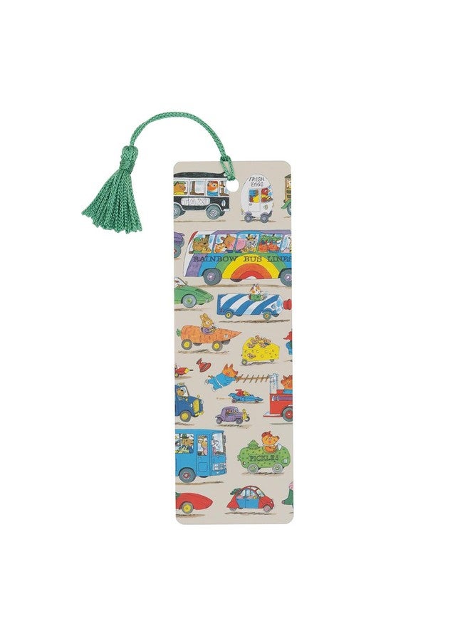 Out of Print Cars and Trucks and Things That Go by Richard Scarry Bookmark with Tassel - Gifts for Book Lovers - Image 1
