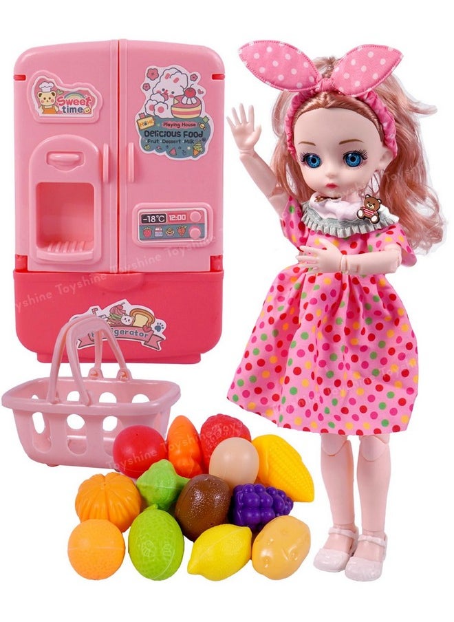 Toyshine - Toyshine Cute Alia Doll Play Toy Set with Movable Hands and Joints Pretend Play Kit Toys for Kids Role Play Set for Age 3+ - Image 1