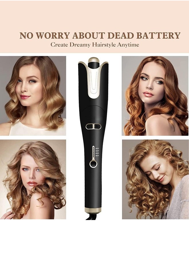 Joshberg Automatic Hair Curler,Hair Curling Iron,22mm Large Curls,4 Temperature Settings & Time Reminder, 2.5M Rotating Power Cord, Anti-Scalding & Perfect Care, Ceramic Wand for Minimal Hair Damage ,Black  - Image 3