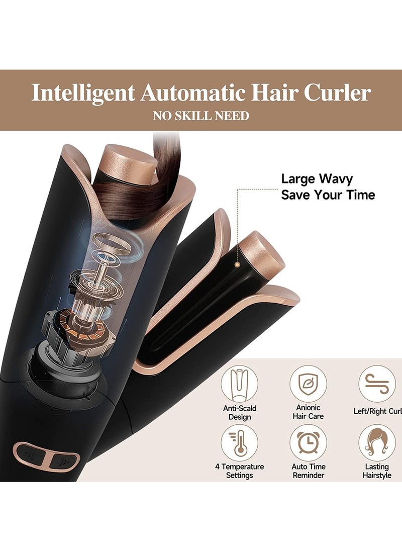 Joshberg Automatic Hair Curler,Hair Curling Iron,22mm Large Curls,4 Temperature Settings & Time Reminder, 2.5M Rotating Power Cord, Anti-Scalding & Perfect Care, Ceramic Wand for Minimal Hair Damage ,Black  - Image 5