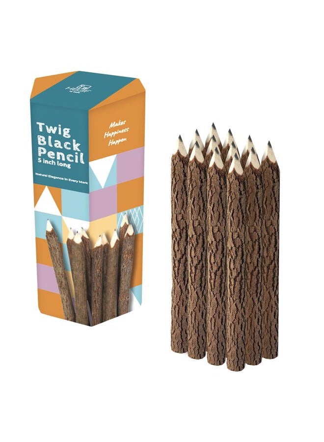 BSIRI Natural Twigs Wooden Pencils Handcrafted Suitable for Kids and Teachers For Woodland Bark Decorations Party Wood Gifts Twig Stick Pencils Vintage Favors Supplies for Classroom - Image 1